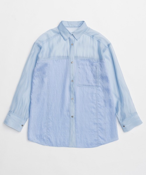専用 新品　MAISONSPECIAL　シアードッキングオーバーシャツ MAISON SPECIAL(メゾンスペシャル)｜Sheer Docking Oversized