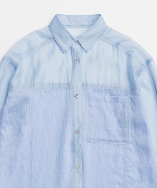専用 新品　MAISONSPECIAL　シアードッキングオーバーシャツ Sheer Docking Oversized Shirt