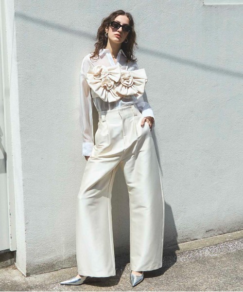 Sheer Docking Oversized Shirt/シアードッキングオーバーシャツ