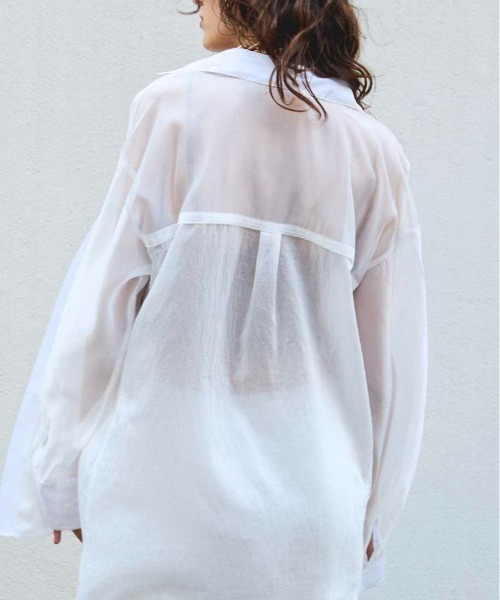 専用 新品　MAISONSPECIAL　シアードッキングオーバーシャツ Sheer Docking Oversized Shirt/シアードッキングオーバーシャツ