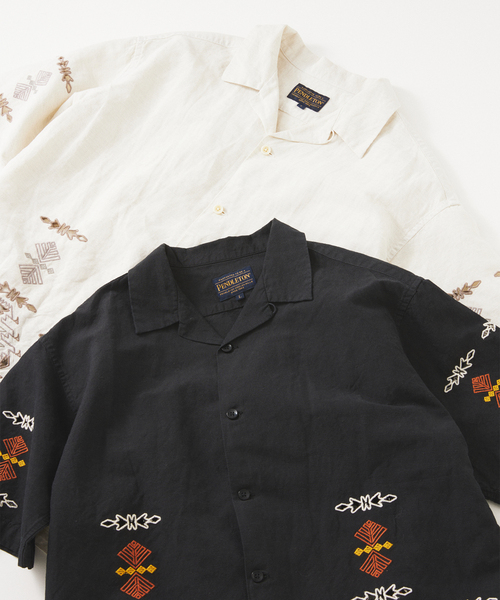 PENDLETON / ペンドルトン 別注 刺繍 オープンカラーシャツ