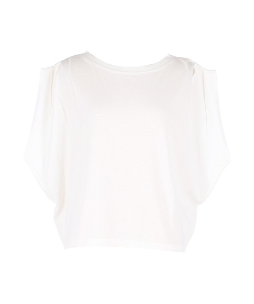 coca(coca)(コカ)の「袖タックTシャツ(Tシャツ/カットソー・レディース・グレー/ホワイト/ブラック/ライトグリーン・M/S/L)」の7枚目の写真