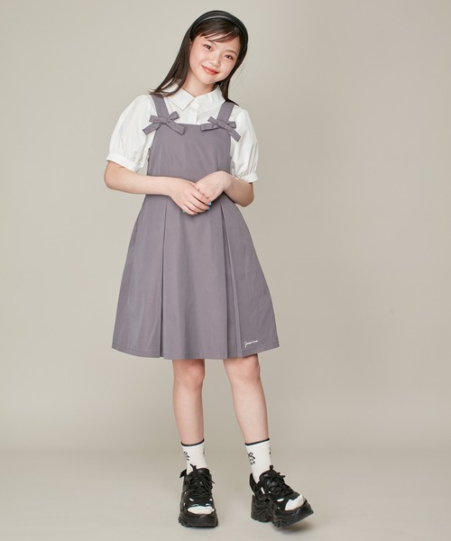 【おしゃれ大好き】【クレッシェント】*新品未使用*ジャンパースカート ダブルスラブシャンブレー ジャンパースカート