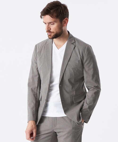 セール】【セットアップ対応】マイクロサッカージャケット（テーラード