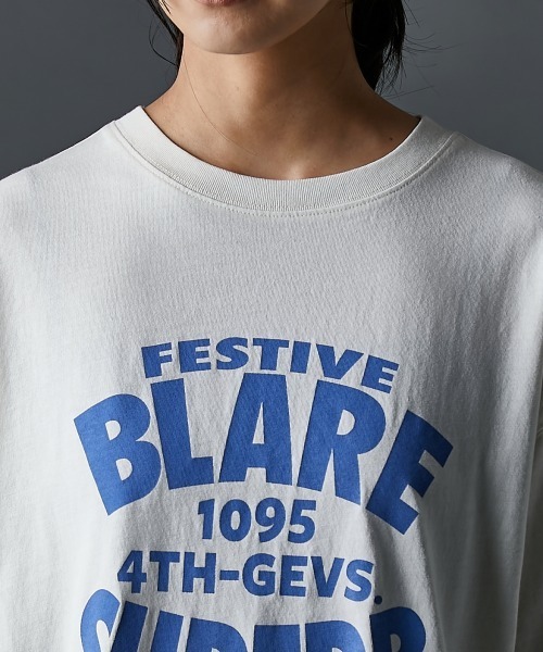GEVS.(ジェイヴィス)の「綿100%ピグメント染ロゴプリントTシャツ<大きいサイズ有>GEVS.(Tシャツ/カットソー・レディース・スミクロ/アイボリー・M/L/LL/3L/4L/5L)」の13枚目の写真