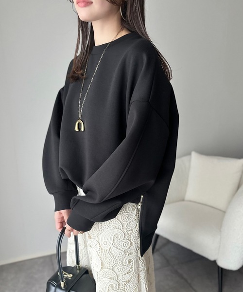 ダンボールサイドジップクルーネックプルオーバー Emma Taylor