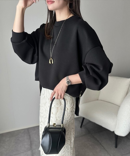 ダンボールサイドジップクルーネックプルオーバー Emma Taylor