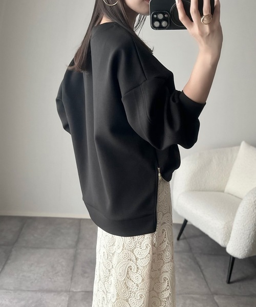 エンフォルド ダンボールスウェット レイヤープルオーバー 黒 白 サイズ38 ENFOLD / ダンボール スウェットレイヤーPULLOVER - メルカリ