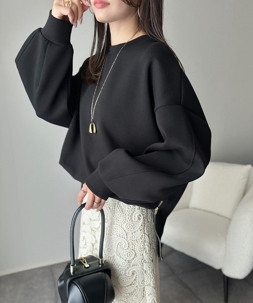 ダンボールサイドジップクルーネックプルオーバー Emma Taylor