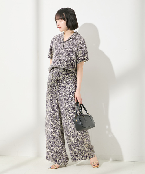 journal standard L'essage（ジャーナルスタンダードレサージュ）の「《追加》《別注》【LUSANA / ルサーナ】TINA SHIRTS：シャツ（シャツ/ブラウス・レディース・オートミール/ブラック系その他・SMALL）」の3枚目の写真