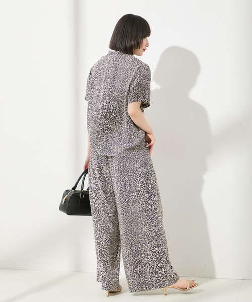 journal standard L'essage（ジャーナルスタンダードレサージュ）の「《追加》《別注》【LUSANA / ルサーナ】TINA SHIRTS：シャツ（シャツ/ブラウス・レディース・オートミール/ブラック系その他・SMALL）」の4枚目の写真