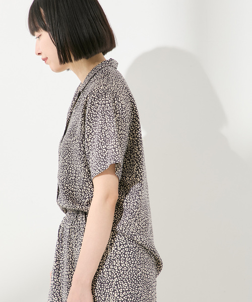 journal standard L'essage（ジャーナルスタンダードレサージュ）の「《追加》《別注》【LUSANA / ルサーナ】TINA SHIRTS：シャツ（シャツ/ブラウス・レディース・オートミール/ブラック系その他・SMALL）」の6枚目の写真