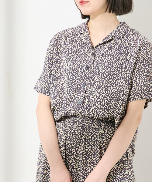journal standard L'essage（ジャーナルスタンダードレサージュ）の「《追加》《別注》【LUSANA / ルサーナ】TINA SHIRTS：シャツ（シャツ/ブラウス・レディース・オートミール/ブラック系その他・SMALL）」の8枚目の写真