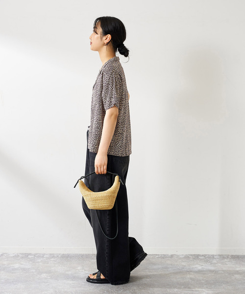 journal standard L'essage（ジャーナルスタンダードレサージュ）の「《追加》《別注》【LUSANA / ルサーナ】TINA SHIRTS：シャツ（シャツ/ブラウス・レディース・オートミール/ブラック系その他・SMALL）」の11枚目の写真