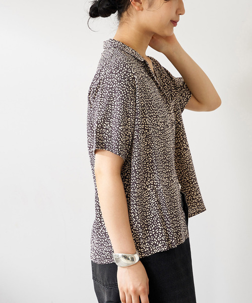 journal standard L'essage（ジャーナルスタンダードレサージュ）の「《追加》《別注》【LUSANA / ルサーナ】TINA SHIRTS：シャツ（シャツ/ブラウス・レディース・オートミール/ブラック系その他・SMALL）」の14枚目の写真