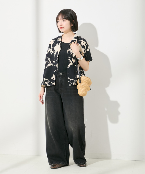 journal standard L'essage（ジャーナルスタンダードレサージュ）の「《追加》《別注》【LUSANA / ルサーナ】TINA SHIRTS：シャツ（シャツ/ブラウス・レディース・オートミール/ブラック系その他・SMALL）」の16枚目の写真