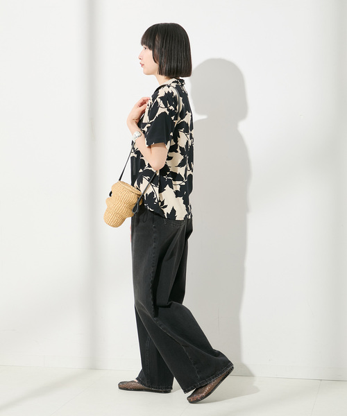 journal standard L'essage（ジャーナルスタンダードレサージュ）の「《追加》《別注》【LUSANA / ルサーナ】TINA SHIRTS：シャツ（シャツ/ブラウス・レディース・オートミール/ブラック系その他・SMALL）」の17枚目の写真