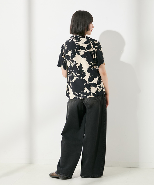 journal standard L'essage（ジャーナルスタンダードレサージュ）の「《追加》《別注》【LUSANA / ルサーナ】TINA SHIRTS：シャツ（シャツ/ブラウス・レディース・オートミール/ブラック系その他・SMALL）」の18枚目の写真
