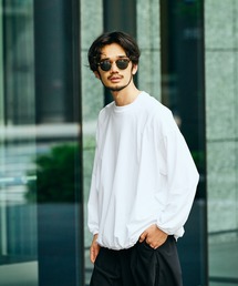 SUNNY SPORTS / サニースポーツ DRAWSTRING BIGGEST CREW L/S TEE Primeflex ドローストリングTシャツ ビッグシルエット 長袖Tシャツ プライムフレックス