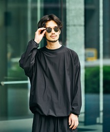 SUNNY  SPORTS | SUNNY SPORTS / サニースポーツ DRAWSTRING BIGGEST CREW L/S TEE Primeflex ドローストリングTシャツ ビッグシルエット 長袖Tシャツ プライムフレックス(Tシャツ/カットソー)
