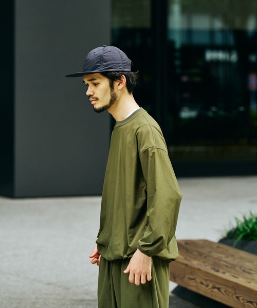 SUNNY SPORTS(サニースポーツ)の「SUNNY SPORTS / サニースポーツ DRAWSTRING BIGGEST CREW L/S TEE Primeflex ドローストリングTシャツ ビッグシルエット 長袖Tシャツ プライムフレックス(Tシャツ/カットソー・メンズ・ホワイト/ブラック/オリーブ/ブラウン・LARGE/MEDIUM)」の6枚目の写真