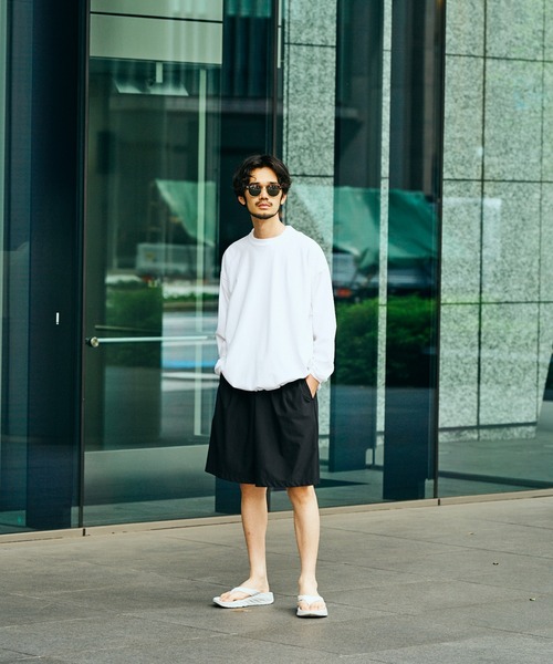 SUNNY SPORTS(サニースポーツ)の「SUNNY SPORTS / サニースポーツ DRAWSTRING BIGGEST CREW L/S TEE Primeflex ドローストリングTシャツ ビッグシルエット 長袖Tシャツ プライムフレックス(Tシャツ/カットソー・メンズ・ホワイト/ブラック/オリーブ/ブラウン・LARGE/MEDIUM)」の9枚目の写真