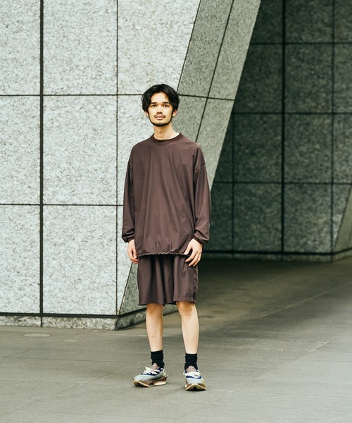 SUNNY SPORTS(サニースポーツ)の「SUNNY SPORTS / サニースポーツ DRAWSTRING BIGGEST CREW L/S TEE Primeflex ドローストリングTシャツ ビッグシルエット 長袖Tシャツ プライムフレックス(Tシャツ/カットソー・メンズ・ホワイト/ブラック/オリーブ/ブラウン・LARGE/MEDIUM)」の14枚目の写真