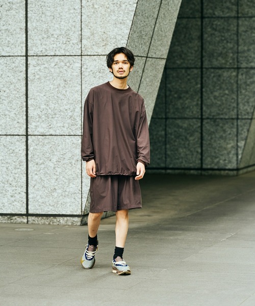 SUNNY SPORTS(サニースポーツ)の「SUNNY SPORTS / サニースポーツ DRAWSTRING BIGGEST CREW L/S TEE Primeflex ドローストリングTシャツ ビッグシルエット 長袖Tシャツ プライムフレックス(Tシャツ/カットソー・メンズ・ホワイト/ブラック/オリーブ/ブラウン・LARGE/MEDIUM)」の15枚目の写真