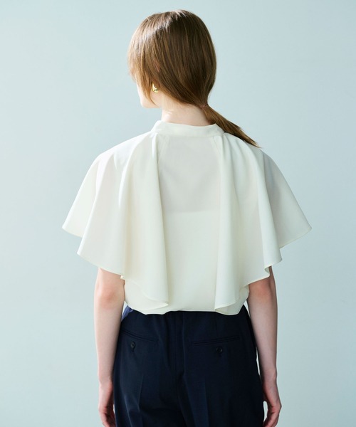 ブラウス シャツ ウォッシャブルラッフルブラウス「CLEAN MOTION」 レディース ウォッシャブルラッフルブラウス【CLEAN MOTION】（シャツ