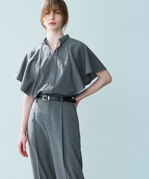 N.O.R.C(ノーク)の「ウォッシャブルラッフルブラウス【CLEAN MOTION】(シャツ/ブラウス・レディース・チャコール/ネイビー/オフホワイト・フリー)」の11枚目の写真
