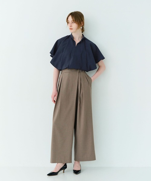 ブラウス シャツ ウォッシャブルラッフルブラウス「CLEAN MOTION」 レディース ウォッシャブルラッフルブラウス【CLEAN MOTION】（シャツ