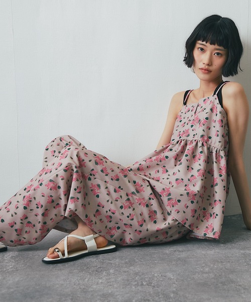 お嫁キャミ　プレミアムローズ柄 HANAE MORI×CELFORDコラボ】 ハート刺繍ビスチェ(ビスチェ)｜TOPS