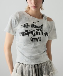 ベルトデザインワンショルダーTシャツ