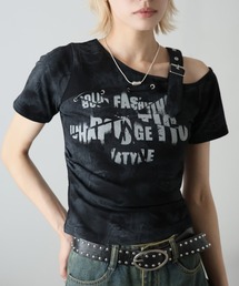 ベルトデザインワンショルダーTシャツ
