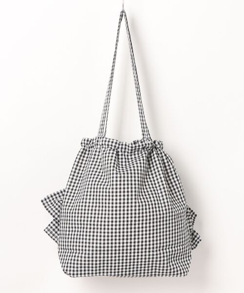 Mignonjour（ミニョンジュール）の「Mignonjour/フリルチェック柄トートバッグ M2790（トートバッグ・レディース・ブラック/グリーン/イエロー/レッド/ブルー・FREE）」の13枚目の写真