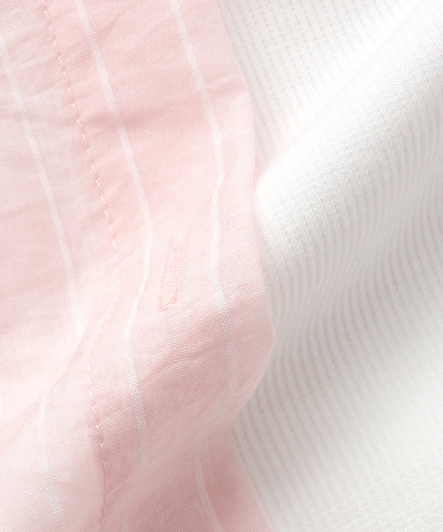 LOVETOXIC（ラブトキシック）の「【7days】レイヤードドッキングシャツ（シャツ/ブラウス・キッズ・ピンク/エメラルド/サックスブルー・S:140cm/M:150cm/L:160cm）」の12枚目の写真