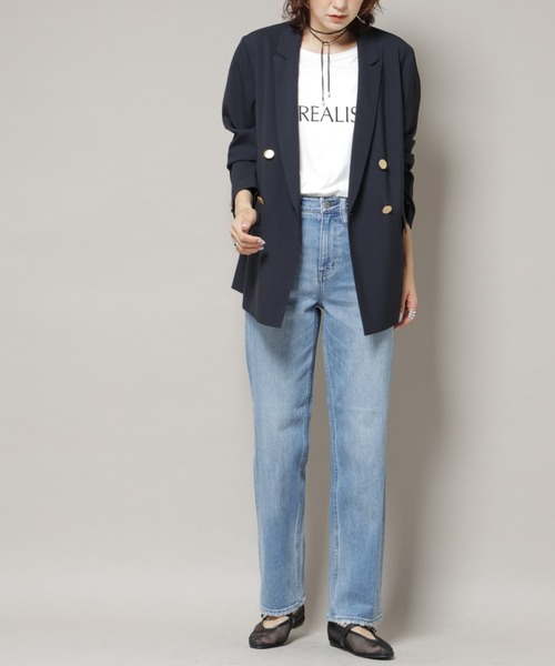 Healthy denim(ヘルシーデニム)の「Healthy DENIM/Tallow ストレートデニム(デニムパンツ・レディース・ブルー/ライトブルー・22/23/24)」の2枚目の写真