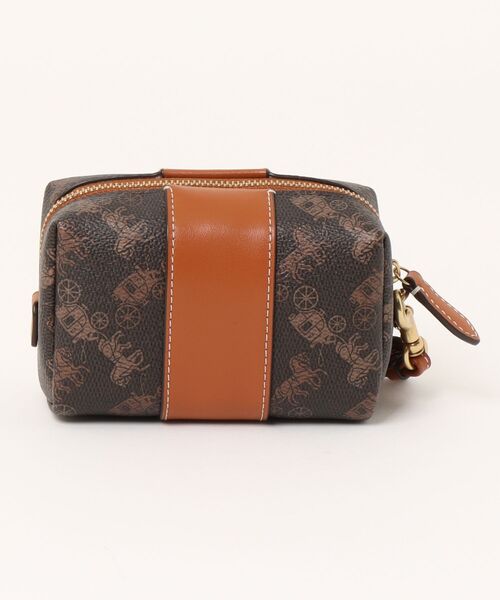 COACH（コーチ）の「エッセンシャル ミニ コスメティック ポーチ・ホース アンド キャリッジ プリント（ポーチ・レディース・ブラック系その他・ONE）」の4枚目の写真