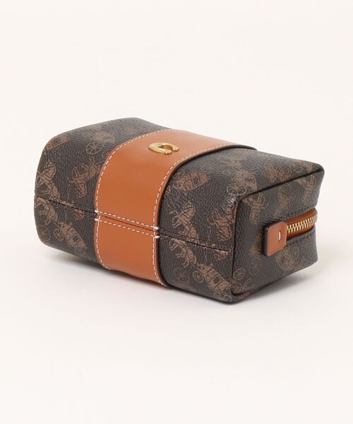 COACH（コーチ）の「エッセンシャル ミニ コスメティック ポーチ・ホース アンド キャリッジ プリント（ポーチ・レディース・ブラック系その他・ONE）」の3枚目の写真