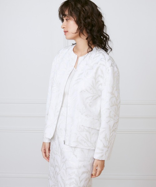 INED(イネド)の「フロントジップブルゾン《la veille by SUPERIOR CLOSET》(ブルゾン・レディース・アイボリー・7号)」の1枚目の写真