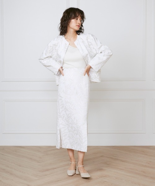 INED(イネド)の「フロントジップブルゾン《la veille by SUPERIOR CLOSET》(ブルゾン・レディース・アイボリー・7号)」の2枚目の写真