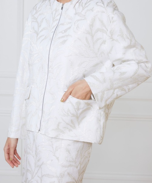 INED(イネド)の「フロントジップブルゾン《la veille by SUPERIOR CLOSET》(ブルゾン・レディース・アイボリー・7号)」の5枚目の写真