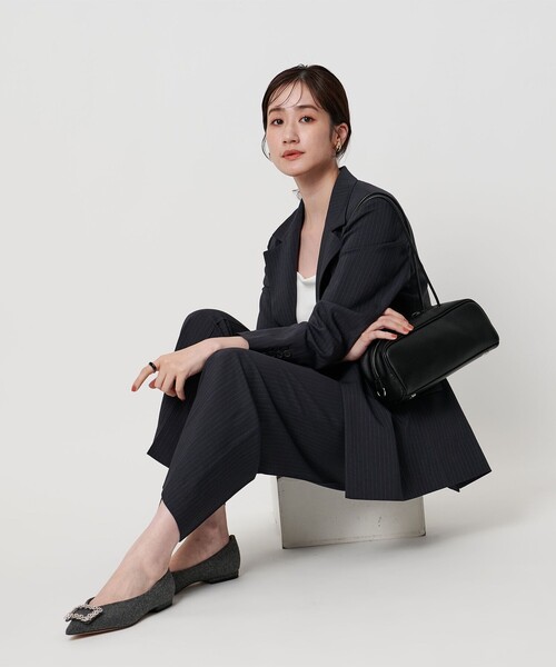 ＆MyuQ（アンドミューク）の「＜＆MyuQ＞KAKU WIDE バッグ（ショルダーバッグ・レディース・ワイン/ブラック/ダークブラウン・FREE）」の10枚目の写真