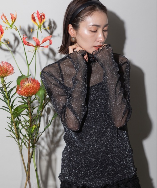 lodie(ロディ)の「シアータートル(Tシャツ/カットソー・レディース・ブラック/グレー・FREE)」の3枚目の写真