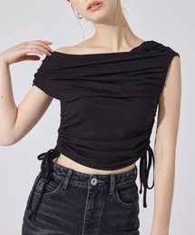 カシュクールサイドドロストトップス 夏服