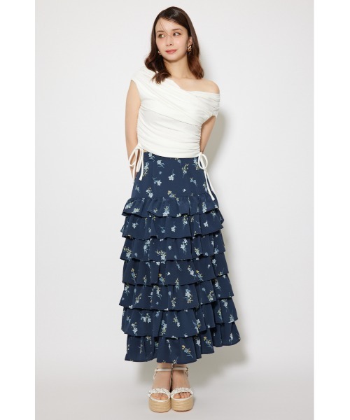 rienda（リエンダ）の「カシュクールサイドドロストトップス 夏服（Tシャツ/カットソー・レディース・ブラック/ホワイト/ブラウン・FREE）」の6枚目の写真