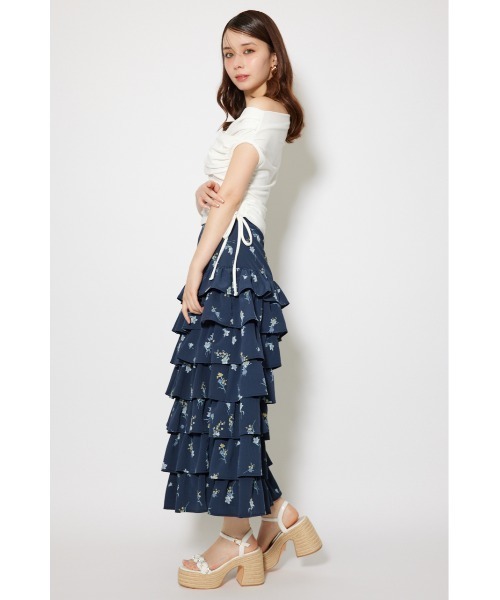 rienda（リエンダ）の「カシュクールサイドドロストトップス 夏服（Tシャツ/カットソー・レディース・ブラック/ホワイト/ブラウン・FREE）」の7枚目の写真