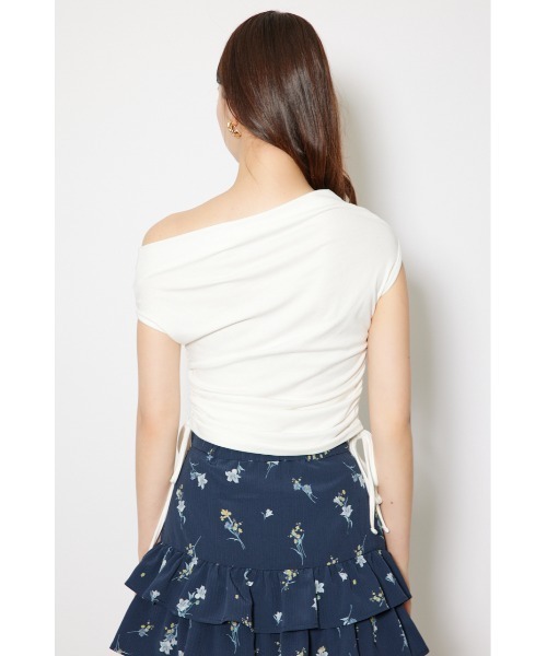 rienda（リエンダ）の「カシュクールサイドドロストトップス 夏服（Tシャツ/カットソー・レディース・ブラック/ホワイト/ブラウン・FREE）」の12枚目の写真