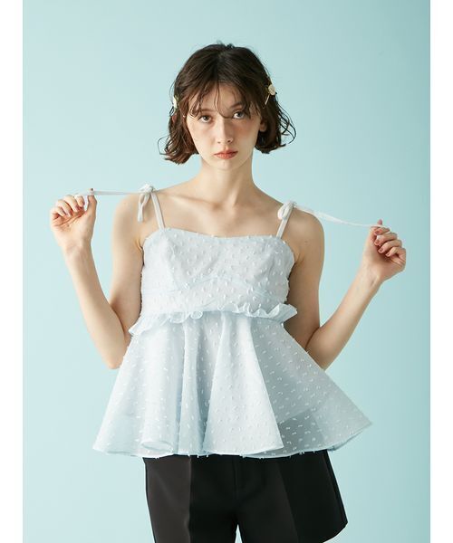 大幅値下げ！Lily brown 3WAYジャガードペプラムビスチェ WEB限定カラー】3WAYジャガードペプラムビスチェ | リリー