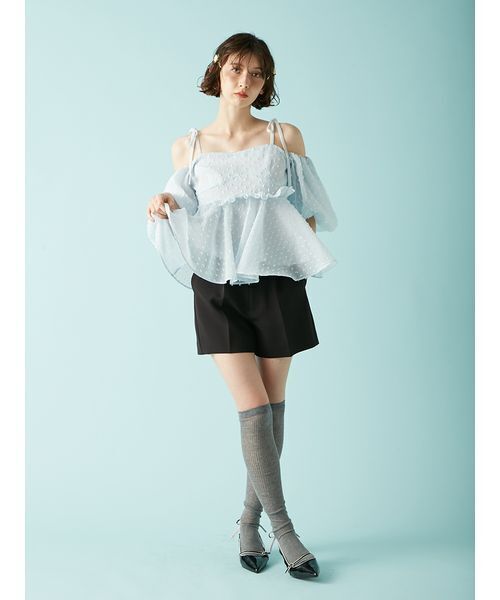 Lily Brown 3wayジャガードペプラムビスチェ snidel WEB限定カラー】3WAYジャガードペプラムビスチェ | リリー